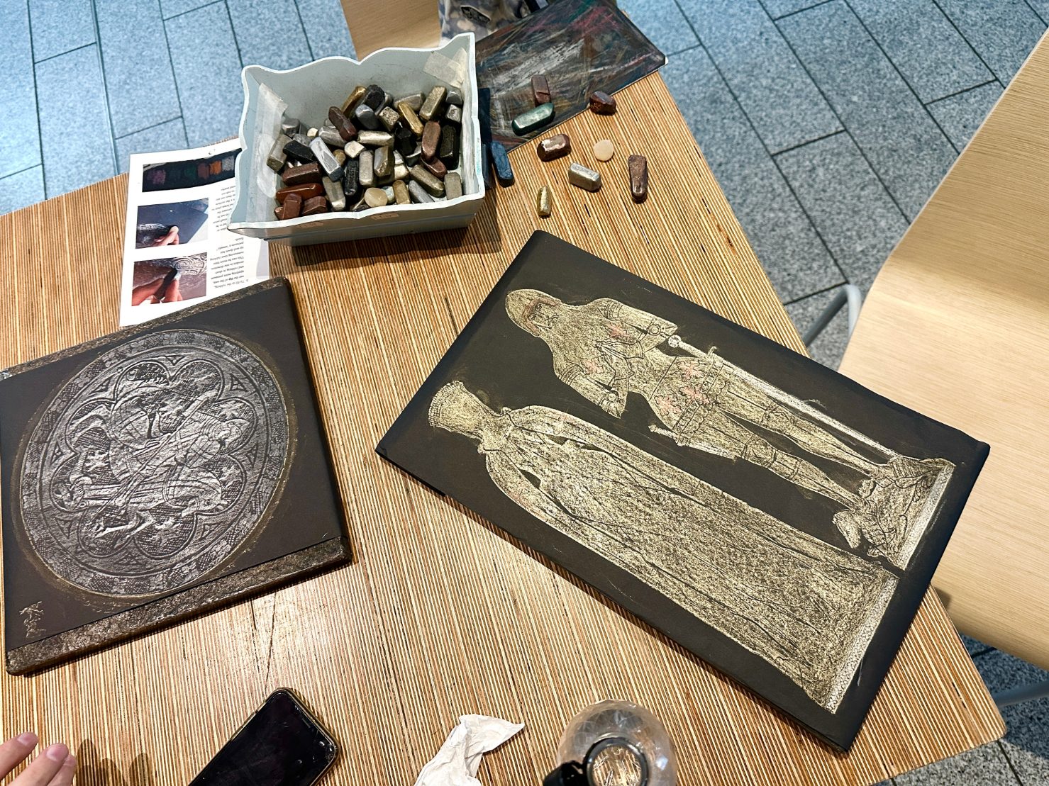 brass rubbing at St Martin in the fields